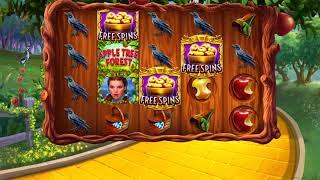 THE WIZARD OF OZ APPLE TREE FOREST Video Slot Casino Game with a BIG WIN FREE SPIN BONUS