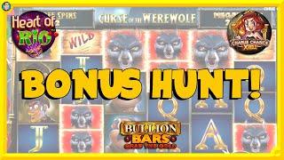 Bonus Hunt: Curse of the Werewolf Megaways, Heart of Rio, Bullion Bars & More.