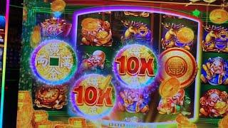 MEGA JACKPOT ON OUR FIRST SPIN! CHOCTAW CASINO DURANT #choctaw #casino #slots
