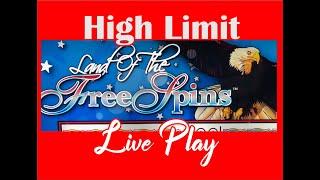 VGT 9 Line  Land of the Free Spins  High Limit, Max Bet!