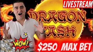 Massive HANDPAY JACKPOT On Huff N Puff & $250 A Spin Dragon Link $30,000.00 Live Stream