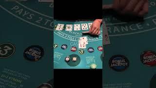PERFECT DOUBLE TO WIN $2400 ON BLACKJACK!! #shorts