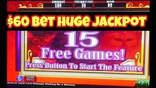 High Limit Slot Machine Huge Jackpot Handpay Kitty Glitter Slots $60 Max Bet BIG WIN Bonus