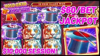 HIGH LIMIT UP TO $300 SPINS on Lock It Link Hold Onto Your Hat HANDPAY JACKPOT $60 Bonus Round Slot