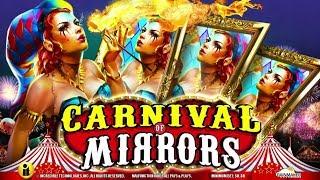 BIG WIN!!! LIVE PLAY on Carnival of Mirrors Slot Machine with Bonuses