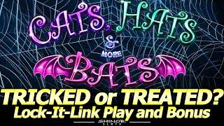 Cats, Hats and More Bats Slot Machine - Tricked or Treated? Live Play with Bonus at Yaamava casino!