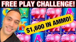 $1600 Free Play Challenge at Cosmo Las Vegas!  Piggy Bankin and Cash Express Luxury Line