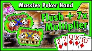 Flush + 7X Multiplier! Ultimate X Video Poker Leads to Massive Success • The Jackpot Gents