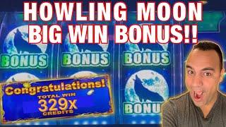 HOWLING MOON ULTRA BIG WIN BONUS!! | The GOLD min vs max bet who wins?!?!