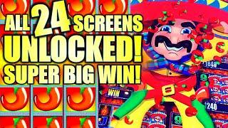 ALL 24 SCREENS UNLOCKED WOW!! 40 CHILLIS!  MORE MORE CHILLI Slot Machine (Aristocrat Gaming)