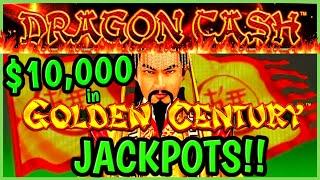 HIGH LIMIT Dragon Cash Link Golden Century MASSIVE HANDPAY JACKPOT ~ $50 Bonus Round Slot Machine