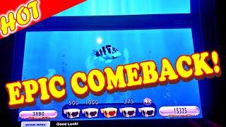 THE BLUE FISH SECRET WORKED!!!! * OFFICIAL EPIC COMEBACK!! - Vegas Casino Slot Machine Bonus Big Win