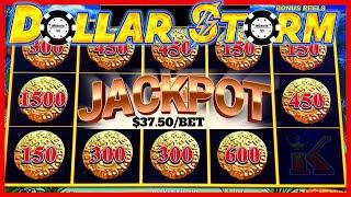 ️HIGH LIMIT Dollar Storm Caribbean Gold HANDPAY JACKPOT ️$37 SPIN BONUS ROUND Slot Machine Casino