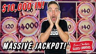 I put in $10,000 and Hit A MASSIVE JACKPOT!  BCSlots Cruise