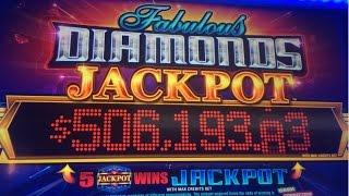 Fabulous Diamonds Jackpot Slot - Big Win!!! Diamond Drop Free Games Bonus - Bally Technologies