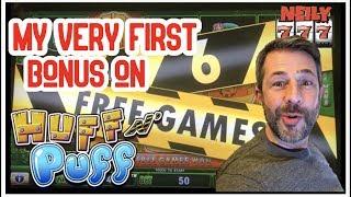 MY VERY FIRST BONUS EVER ON HUFF & PUFF SLOT!! COME ON BIG WINS!!