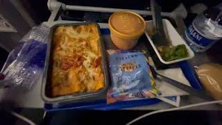 United Airlines in flight meal - Long Haul Newark to Barcelona