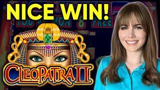 Nice Win! Lots Of Free Spins! Cleopatra 2 Slot Machine BONUSES!
