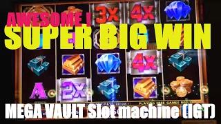AWESOME ! SUPER SUPER BIG WINMEGA VAULT Slot machine (igt)Live play & Bonus 栗スロット