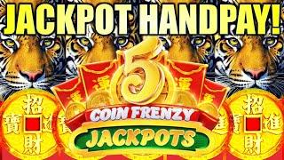 JACKPOT HANDPAY SURPRISE! 5 COIN FRENZY JACKPOTS (TIGER WEALTH) Slot Machine (Aristocrat Gaming)