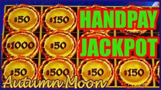 HIGH LIMIT Dragon Cash Link Autumn Moon HANDPAY JACKPOT ~ $50 Bonus Round Slot Machine EPIC COMEBACK