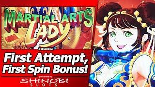 Martial Arts Lady Slot - First Attempt, First Spin Bonus
