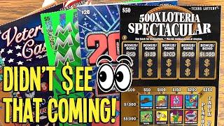 NEVER UNDERESTIMATE ???  $50 500X Loteria  $130 TX LOTTERY Scratch Offs