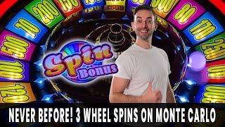 NEVER BEFORE!  3 Wheel Spin BONUSES on HIGH LIMIT Monte Carlo #ad