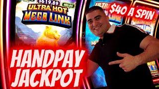 HANDPAY JACKPOT On High Limit ULTRA HOT MEGA Link Slot - $40 A Spin | Slot Machine JACKPOT !