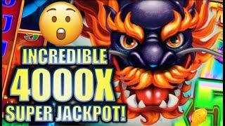 •OVER 4000X!! GUY WINS SUPER JACKPOT! • 5 DRAGONS GRAND Slot Machine Bonus BIG WIN (Aristocrat)