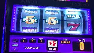 Double Gold Slot Machines - High Limit - JACKPOT 1st spin on SECOND machine