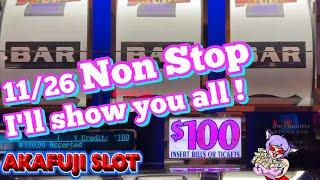 NON STOP SLOT PLAY FOR THE DAY $200 A Spin Double Gold Jackpot Triple Double Stars  赤富士スロット ノンストップ