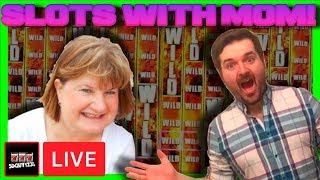 Playing Walking Dead 2 Slot Machine W/ MOM For The First Time Ever! Big Winning W/ SDGuy1234