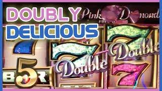 DOUBLY Delicious  PINK DIAMONDS  $5 MAX BET at Aria Slot Machine Pokies w Brian Christopher