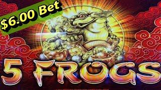 LET'S GO GET THEM !! 5 FROGS Slot (Aristocrat) $6.00 Bet$325.00 Free Play栗スロ / San Manuel Casino