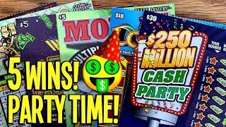 FINALLY, IT'S PARTY TIME!!  PROFIT SESSION w/ 5 WINS! $95/TICKETS  TX Lottery Scratch Offs