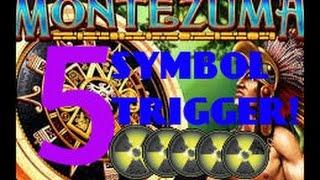MONTEZUMA 5 SYMBOL BONUS TRIGGER!!!