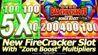 NEW Version of the Firecracker Slot with Zone Boost! 3 Bonuses at Red Rock Casino in Las Vegas