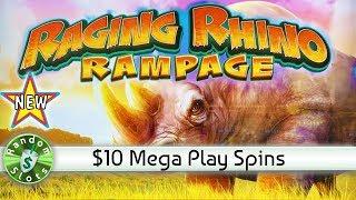 ️ New - Raging Rhino Rampage slot machine, $10 Mega Play Spins
