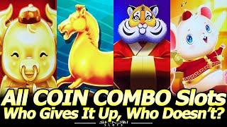 Playing All 4 Coin Combo Slots! Who Gives Up the BIG WIN, Who Doesn't? Live Play, Bonus, Features!