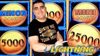 Lightning Link Slot Machine $25 Max Bet Bonus & BIG WIN | High Limit Live Slot Play At Casino