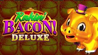 Goin' Nuts Bettin' BIG ON HIGH LIMIT Rakin' Bacon Deluxe Slot Machine! (Other Version)