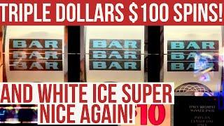 Old School Slots Presents $100 Spins Triple Dollars $20 Spins White Ice $6 Big 7s & Wheel of Fortune