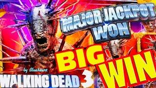 NEW!   WALKING DEAD 3 MAJOR JACKPOT and BIG WINS!