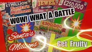 ScratchcardsJEWEL MultiplierGET FRUITYFROSTY FortunesChristmas COUNTDOWN️£250,000 RAINBOW