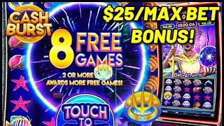 ️ NEW SLOT ️ CASH BURST ORB OF ATLANTIS ️HIGH LIMIT $25 MAX BET Bonus Slot Machine Casino