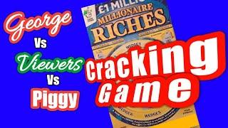 Cracking Game of Scratchcards‍George Vs Viewers Vs PiggyMillionaire RICHES100,000 Purples