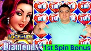 Live Slot Play In High Limit Room At The Cosmo - Lock It Link Slot Machine 1st Spin Bonus
