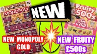 We Have Got"NEW FRUITY £500sand NEW GOLD MONOPOLY Scratchcards