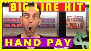HANDPAY for a BIG Line HitWheel of Fortune Slots + HIGH LIMIT PlayCosmo LAS VEGAS  BCSlots